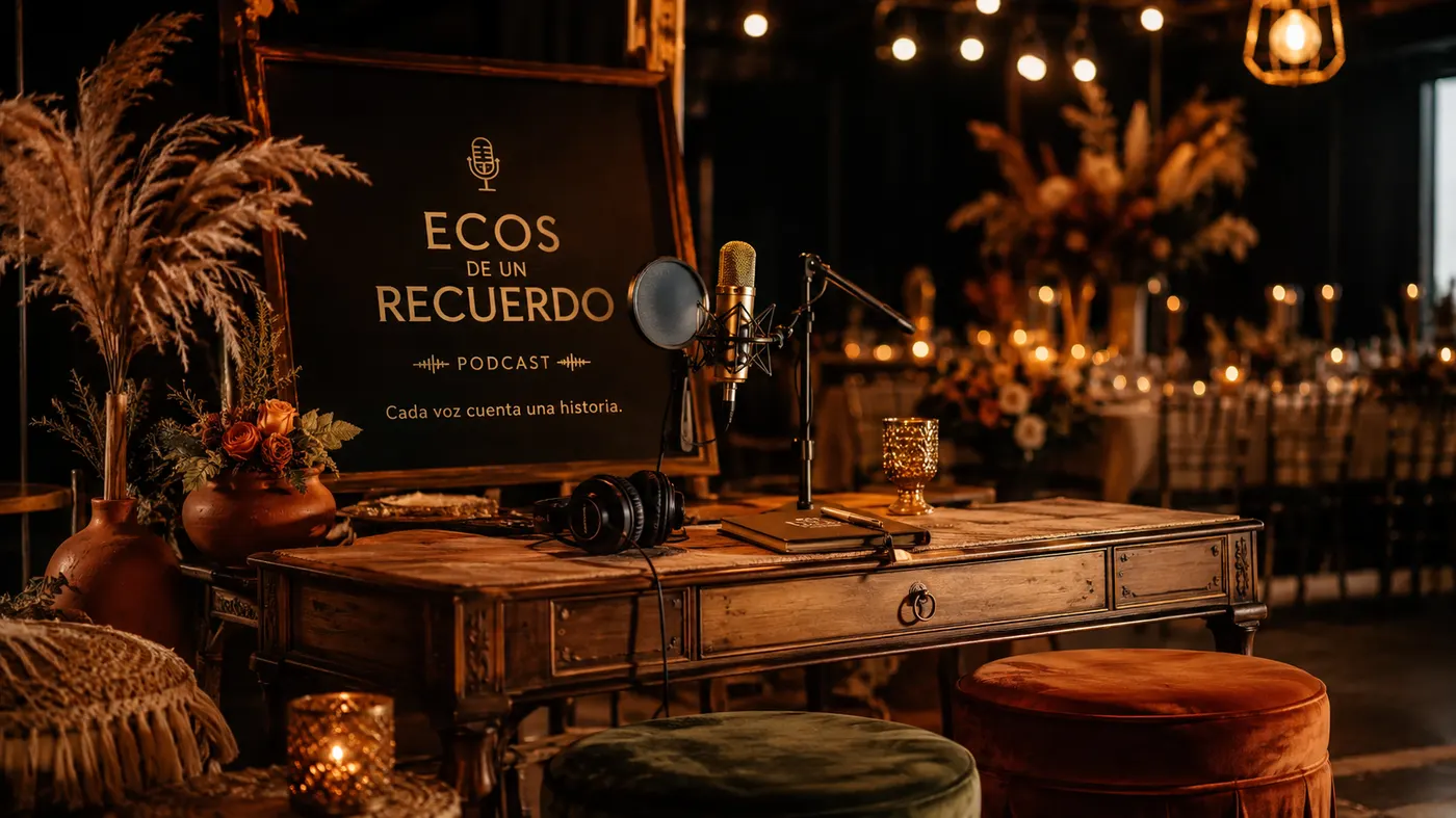 El rincón de Ecos de un Recuerdo montado en una celebración